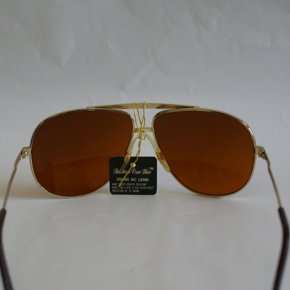 NWT TruVintage 90's Double Bridge Classic Aviator w/Rainbow mirror Sunglasses - Picture 4 of 5